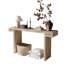 Table d'appoint de style rustique 60 pouces, table d'appoint avec canapé en bois vieilli pour le salon, couloir, bois naturel-1017054352