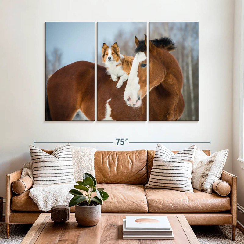 Collie On Horse, 42" H x 65" W