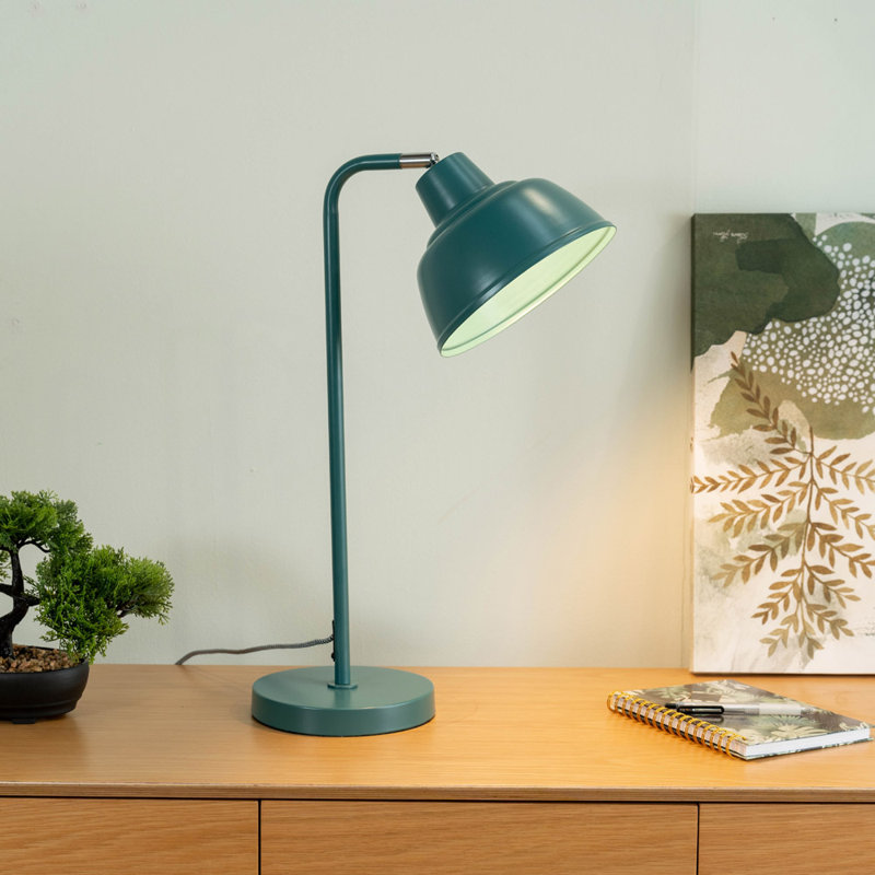 Rhyan Metal Table Lamp, Blue, Yes