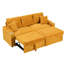 Velours côtelé orange de 80 pouces avec méridienne pliable, porte-gobelets et repose-pieds pour chambre à coucher de luxe-1174186063