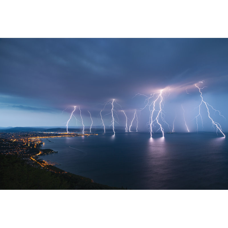 Orage éclair, H 8 po x l 12 po