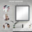 Armoire à pharmacie de salle de bain avec miroir, armoire à miroir murale de salle de bain 27 po x 30 po, armoire murale de salle de bain avec rangement, portes doubles et 2 tablettes réglables