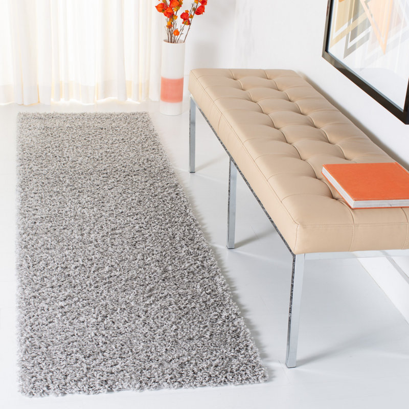 Aube Sga-Athens Shag Performance Solid Color Rug, Square 6'7"
