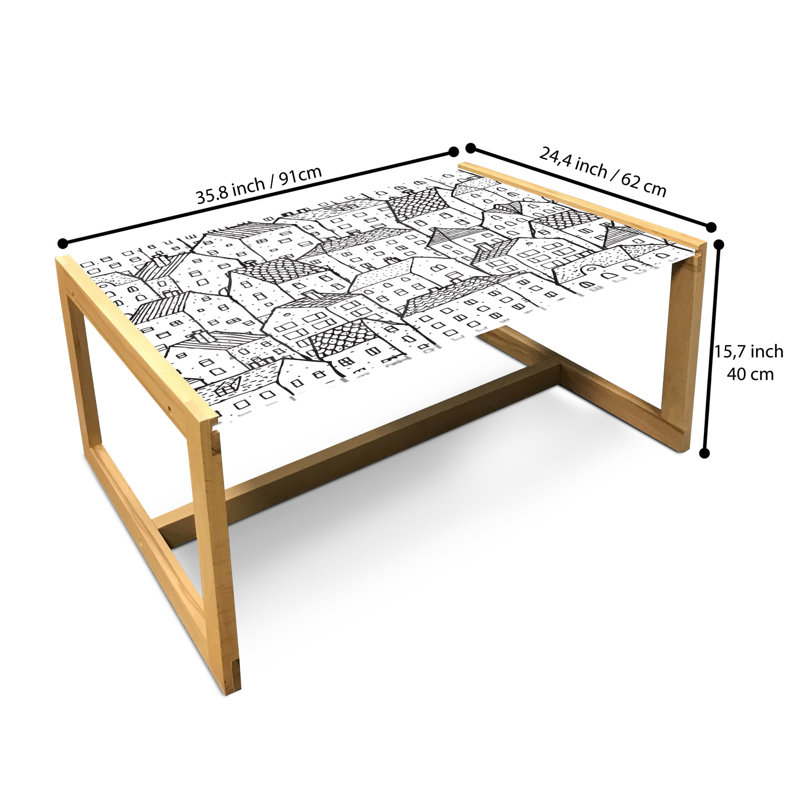 Irantzu Sled Coffee Table, 90cm H x 62cm W x 40cm D