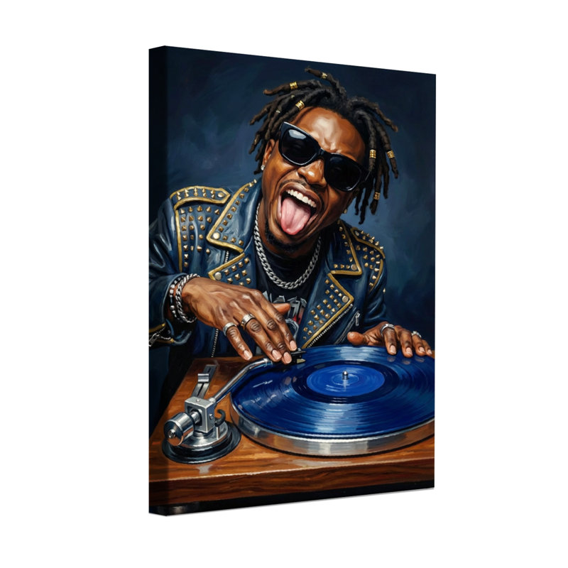 Disque vinyle avec style Fashion, H 30 po x l 20 po, Toile tendue, Ne s’applique pas