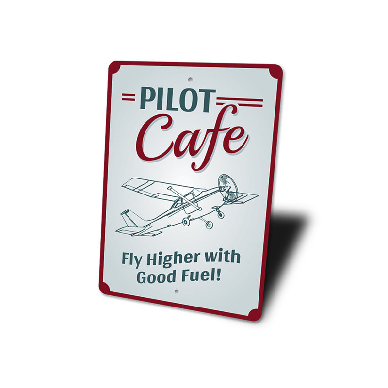 Enseigne pilote en aluminium, H 18 po x l 12 po x P 0,06 po