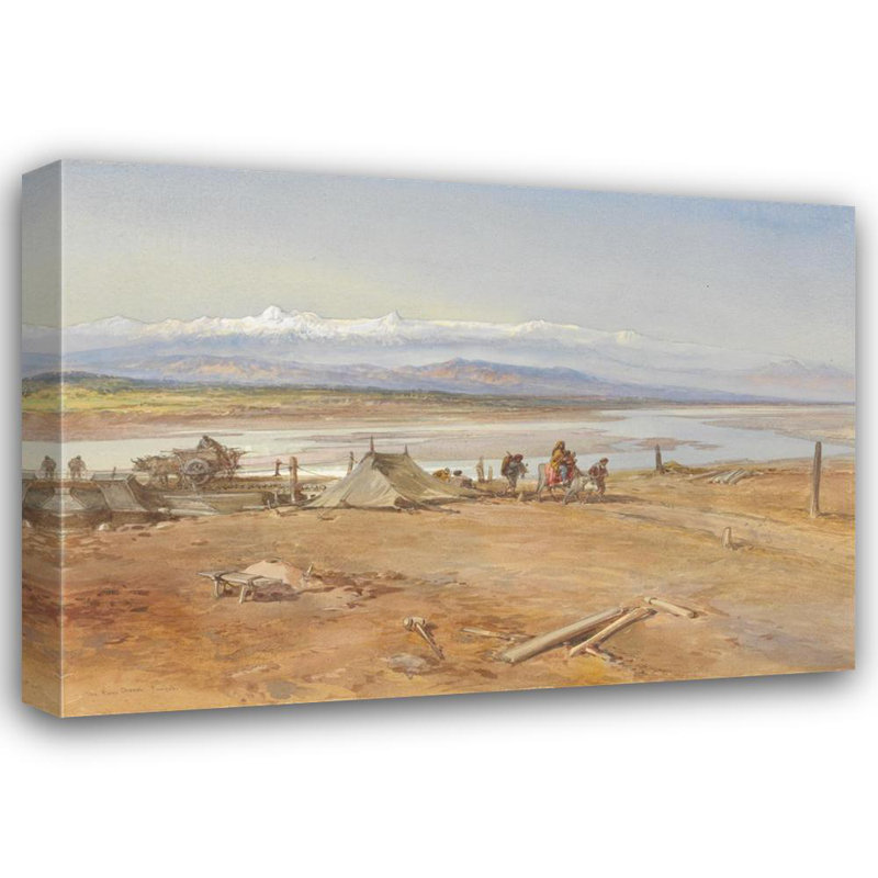 «The River Chenab, Punjab» par William Simpson - Art mural sur toile tendue avec châssis, H 24 po x l 17 po