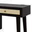 Ensemble de coiffeuse avec tabouret, coiffeuse bohémienne avec tiroir et chaise en rotin, port USB, prise de courant, structure en bois massif-1419459679