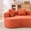 Canapé moderne en croissant de style chenille pour espaces de vie compacts