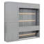 Lit escamotable double avec tablettes