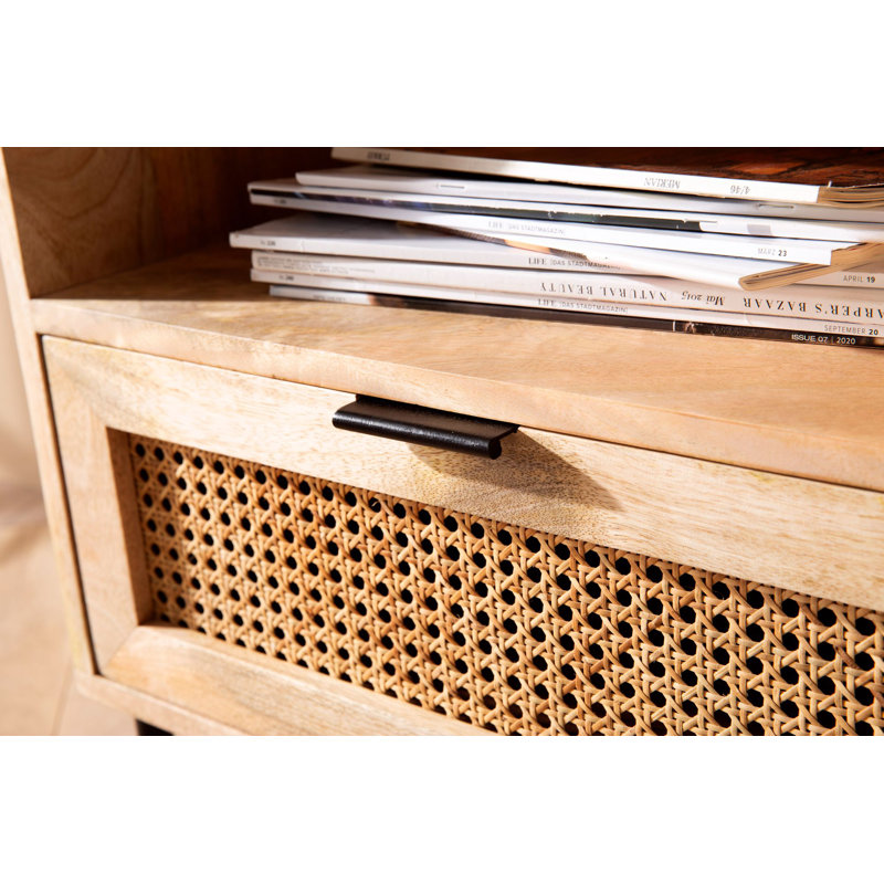 Alikhan 50cm W Metal Bedside Table