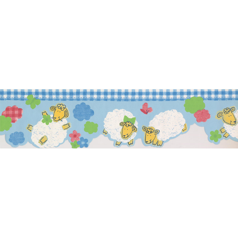 Bordure murale Appleridge Sheep, Jaune / Bleu
