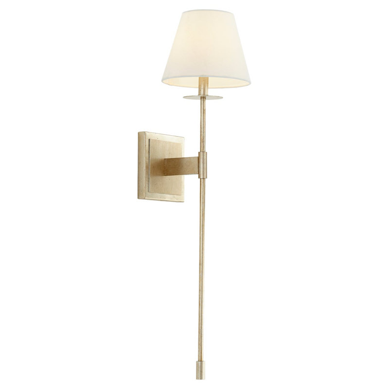 Kubel Wall Sconce, Aged Silver Leaf