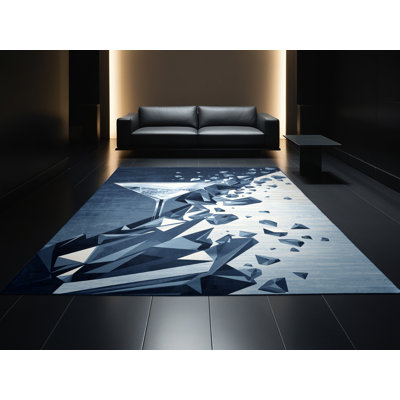 Tapis gris moelleux en verre Soft
