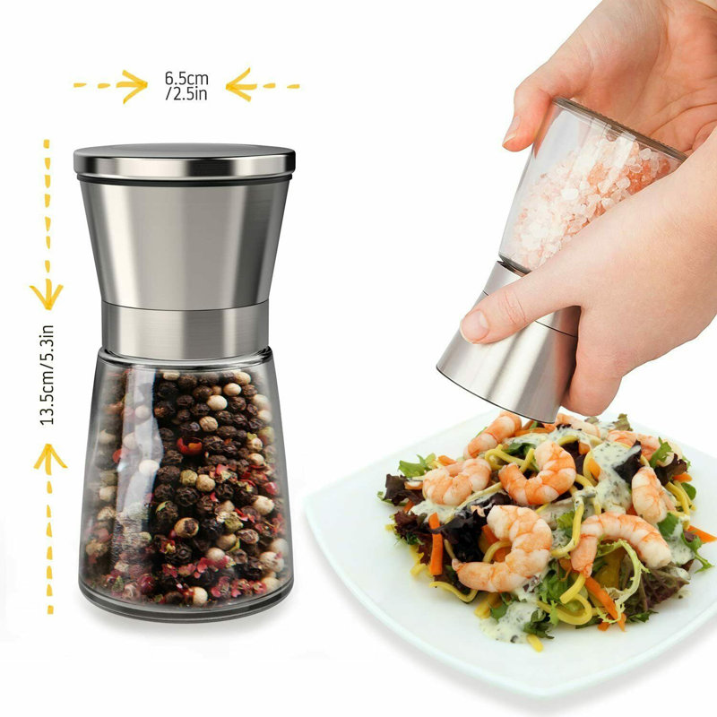 Vivo Ceramic No Power Source Required / Manual Electric Salt & Pepper Mill Set
