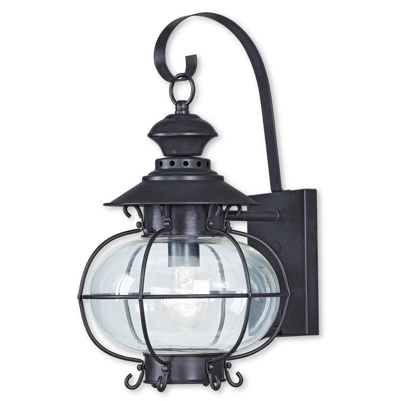 Lanterne murale d'extérieur 1 lumière Shielo, H 20 po x l 12,75 po x P 13,75 po, Bronze
