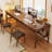 Brown Rectangular Solid Wood  desk-401557342
