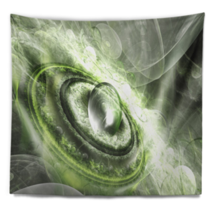 Tapisserie d’une soucoupe pour volant abstrait, H 68 po x l 80 po