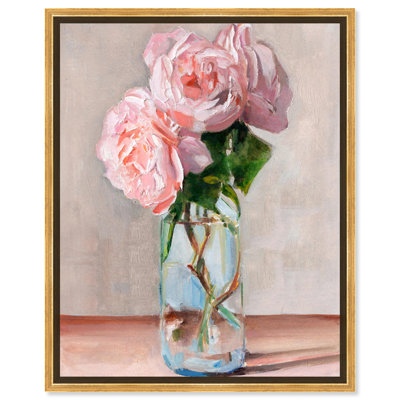 Tableau mural romantique à  motif floral « Cute Roses » sur toile, par Art Remedy