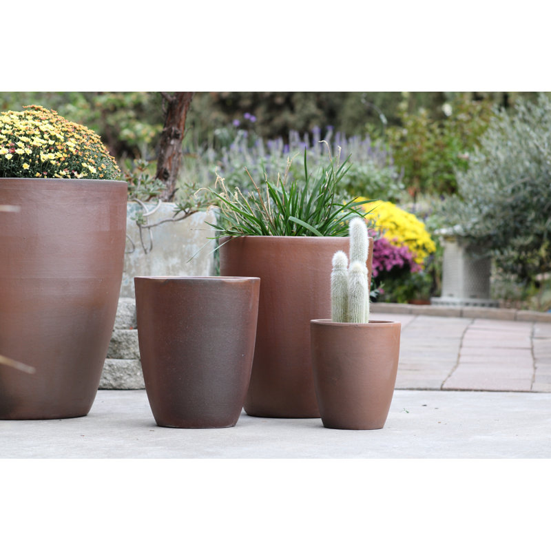 Pot à fleurs PLANTatorEM Xlg Cone (argile organique) - Céramique de cuisson à la main