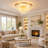 32" Modern 13 - Lights Crystal Flush Mount Lighting Dimmable