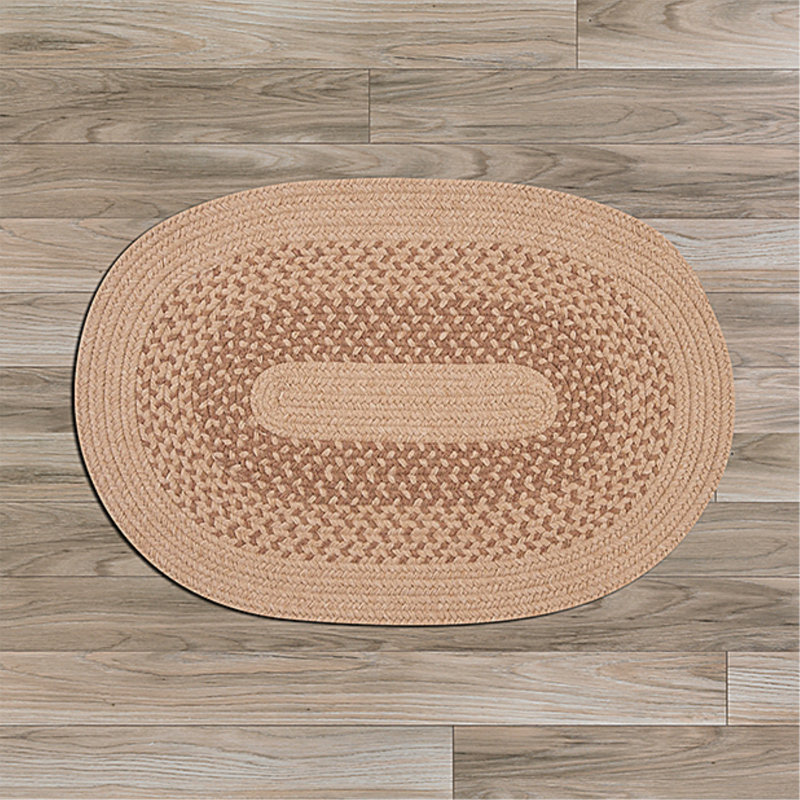 Wingo Wool Blend Reversible Area Rug - Oatmeal, Oval 7' x 9'