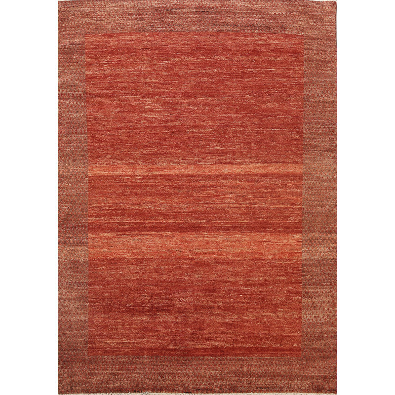 Tapis décoratif en laine noué à la main de conception unique noué à la main New Age 5 pi 9 po x 7 pi 1 po