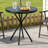 3-Piece Folding Bistro Set With Round Tempered Glass Table,2-Person Metal Outdoor Patio Dining Set-886878428