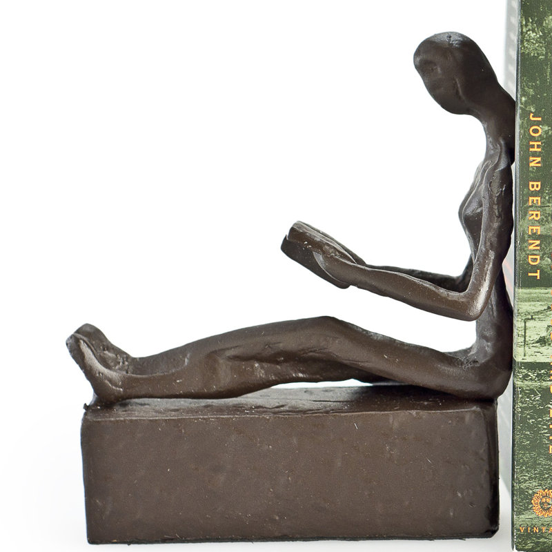 Alta Man and Woman Reading Iron Non-Skid Bookends Set