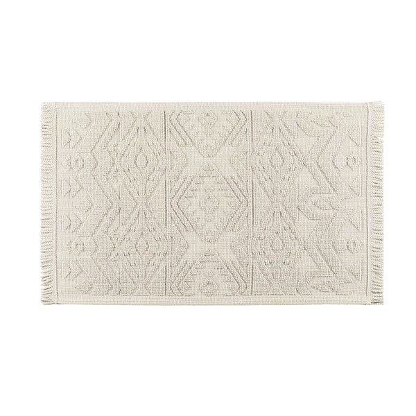 Modern Threads Turkish Cotton Reversible Bath Rug - White