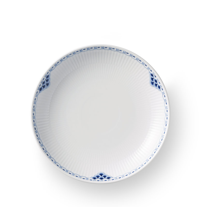 Royal Copenhagen Princess Shallow Serving Bowl, 2.3" H x 7.75" W x 7.75" D
