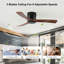 Ventilateur de plafond 42 pouces sans lumière avec télécommande