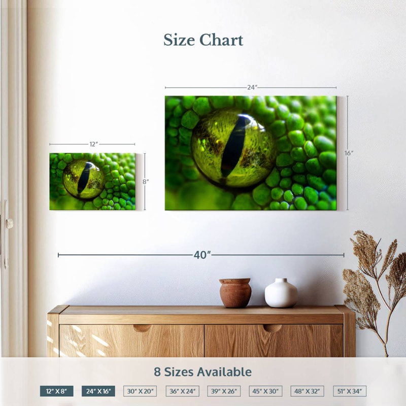 Brampt Green Python Eye, 16" H x 24" W