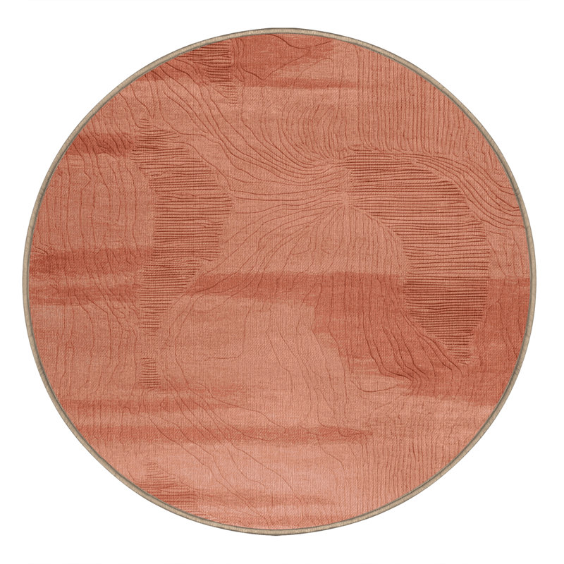 Tapis abstrait lavable à la machine, Rond 3 pi