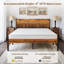 Structure de lit double - Base de matelas robuste avec tête de lit, support de lattes en acier (aucun sommier requis)-651778068