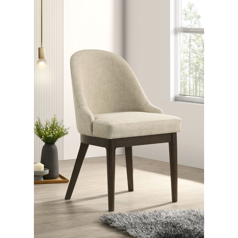 Cansler Upholstered Dining Side Chair Beige