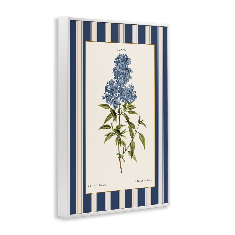 «Lilac Study Over Stripes», estampe numérique, design par Corinne Haig, H 24 po x l 16 po