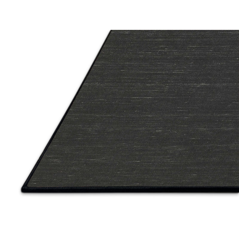 Tapis contemporain noir, Rectangle 6 pi 0 po x 9 pi 0 po