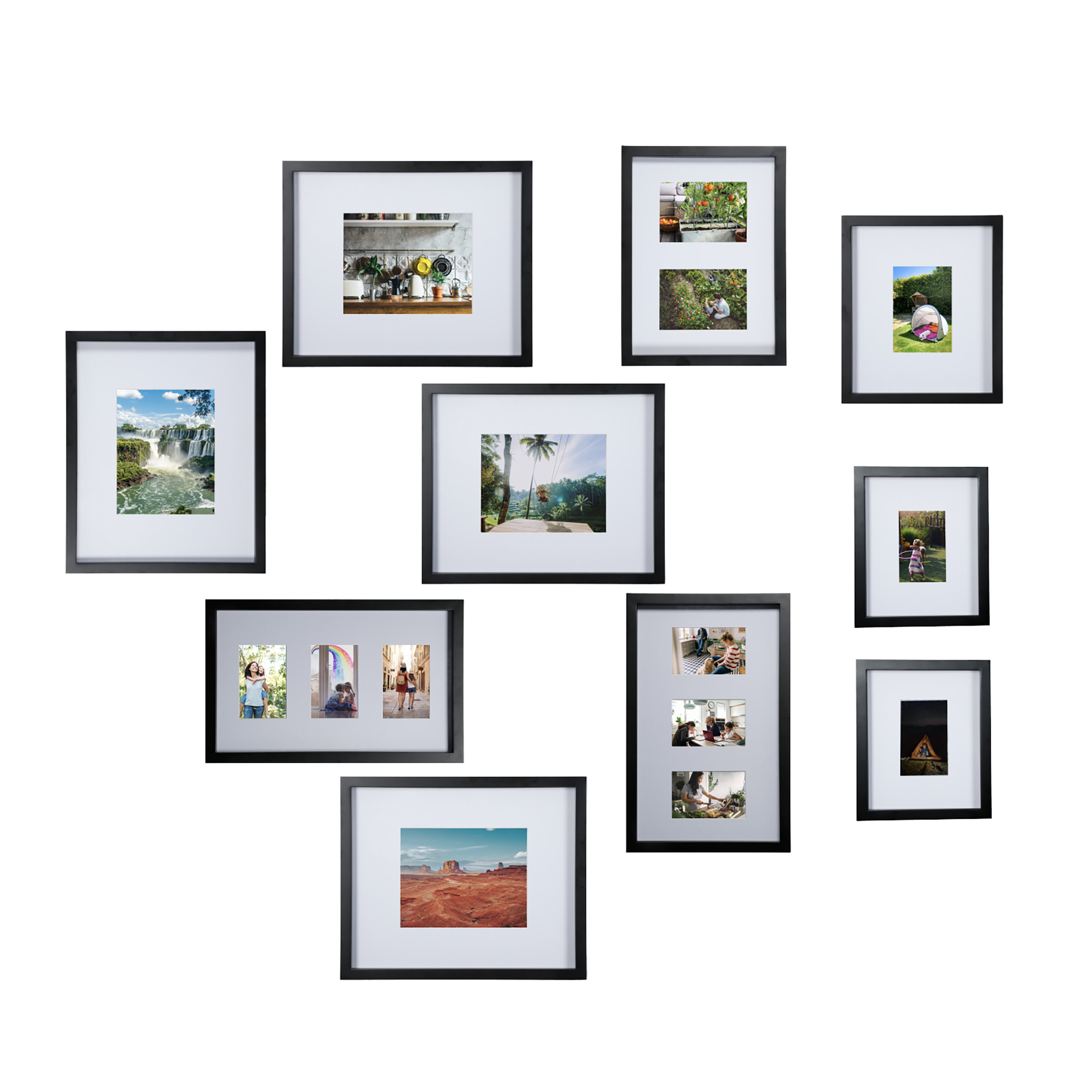 Martha Stewart 10 Piece Gallery Wall Set Frame Set in Black Wayfair