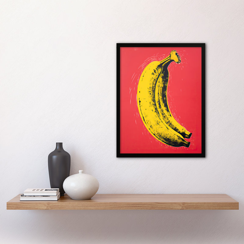 Banana On Watermelon Pink - Single Picture Frame Print