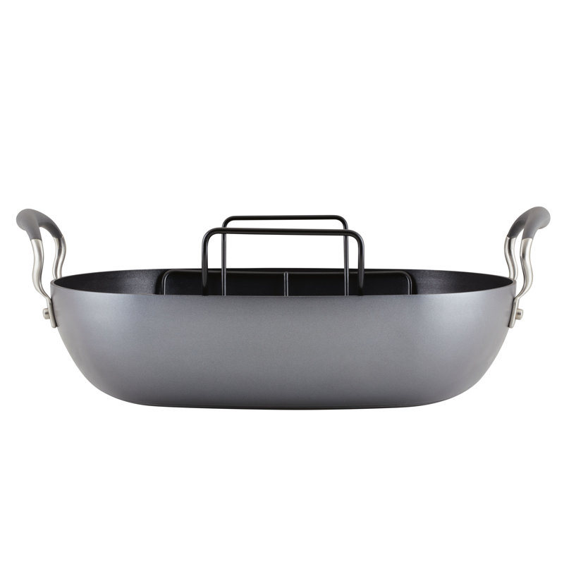 Anolon Advanced Hard Anodized Nonstick Roaster / Roasting Pan with Rack