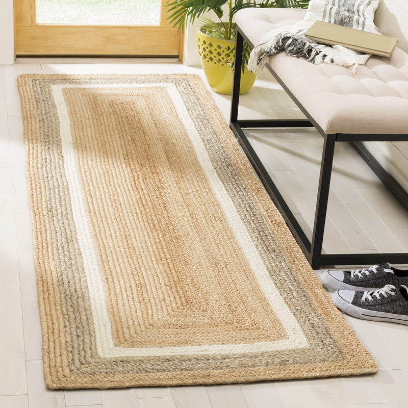 Fogarty Hand Woven Jute Area Rug with Latex and Cotton Backing, Runner 2'3" x 18'