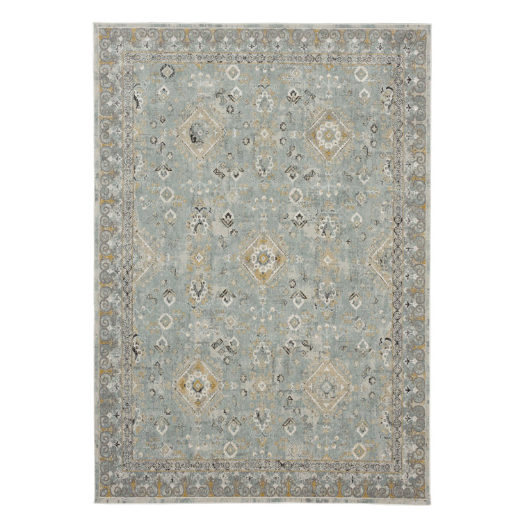 Tapis bleu en polyester Windermere Karastan
