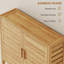 Armoire au-dessus de la toilette avec tablette réglable, finition en bois naturel