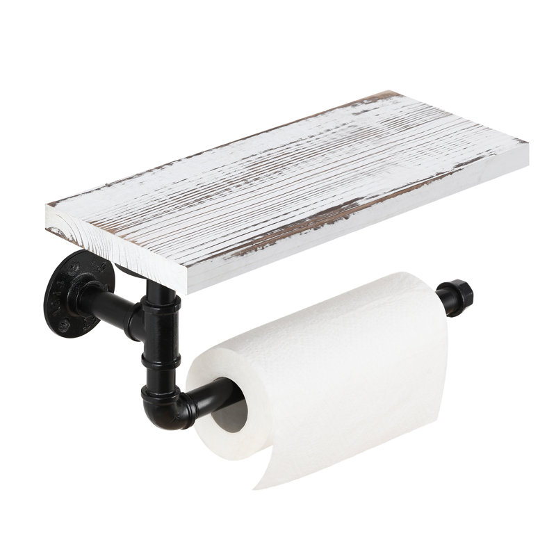 Porte-serviettes mural en fer, Blanc