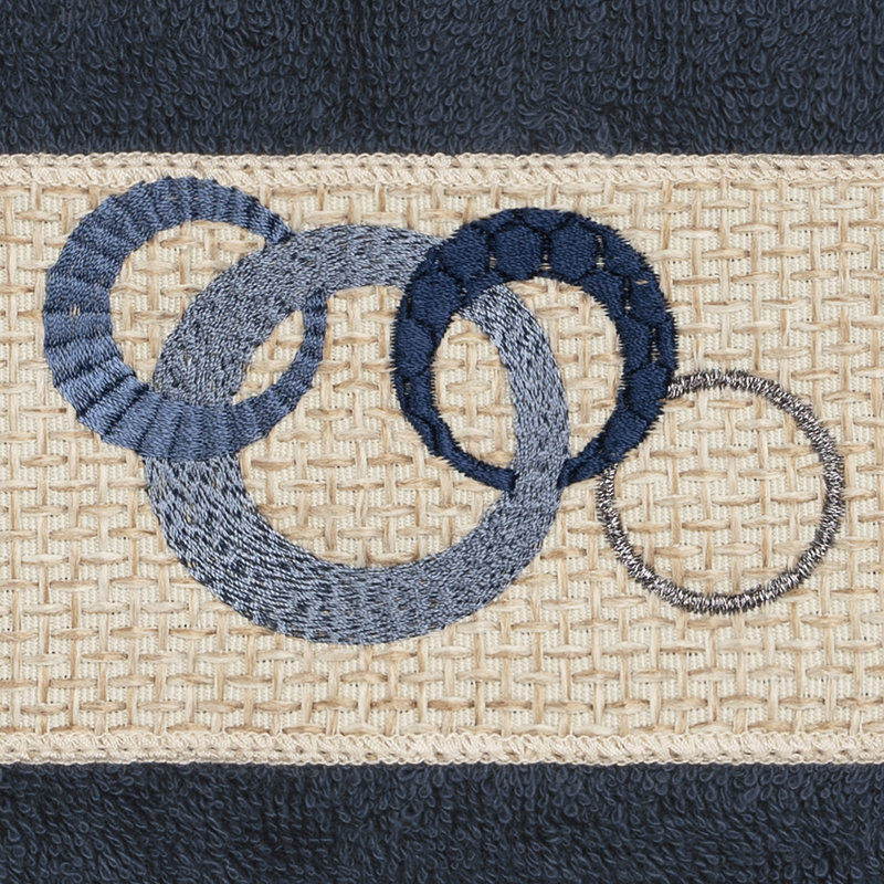 Annabelle Turkish Cotton Midweight Washcloth, Midnight Blue