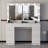 Boahaus Freya Large Vanity Makeup Desk with Wide Mirror, Build-In Lights, 7 Drawers and Power Outlet-96914158