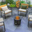 Smokeless Fire Pit 45cm Portable Wood Burning Firepit Black