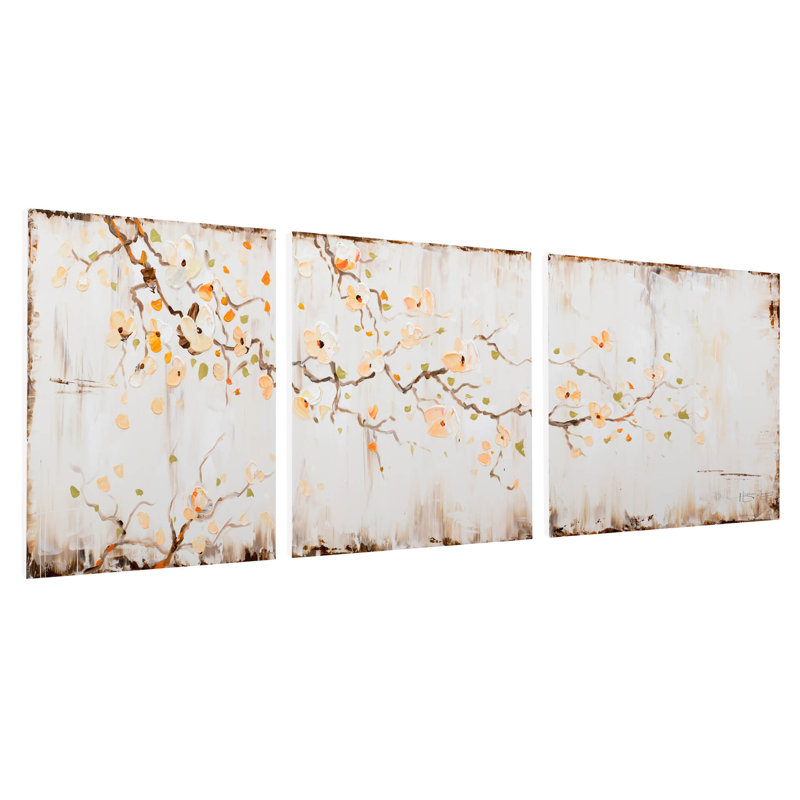 Trinity Of Threesome - 3 Piece No Frame Panoramic Painting on Canvas
