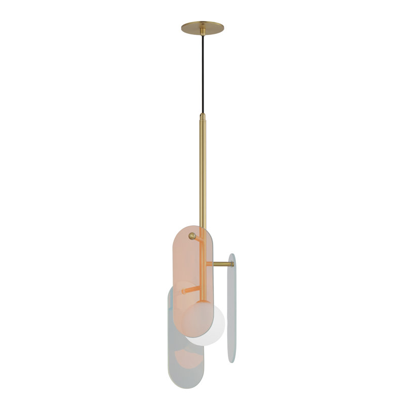 Megalith 1 - Light LED Pendant, Dichroic, Natural Aged Brass